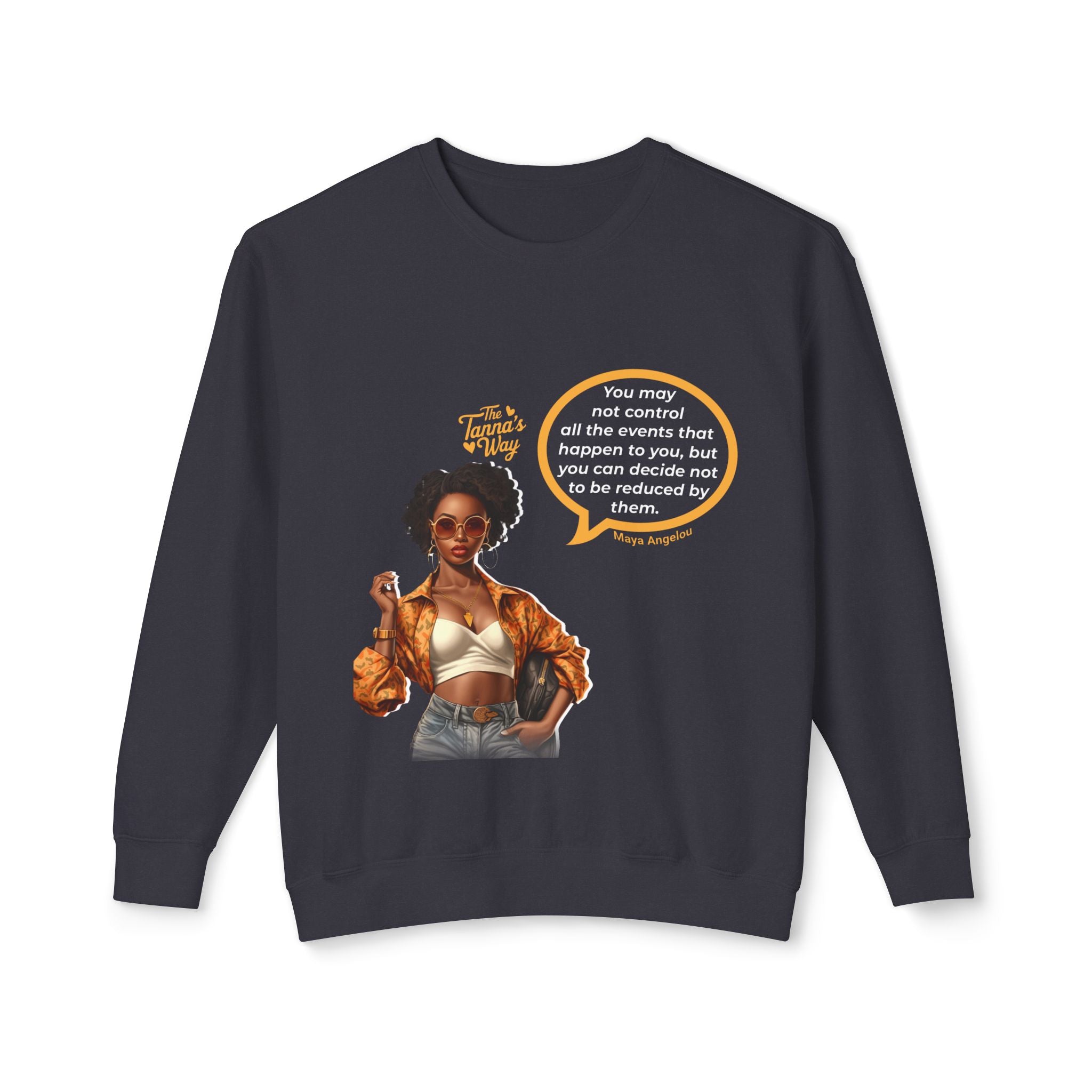 Maya Angelou | Unisex Lightweight Crewneck Sweatshirt